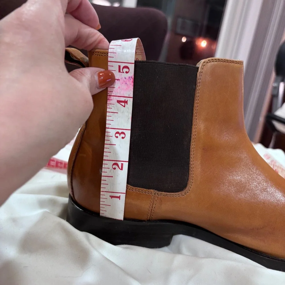 Banana Republic Leather Chelsea Boots Elastic Sides‎ Pull-On Tan Men's Size 10
